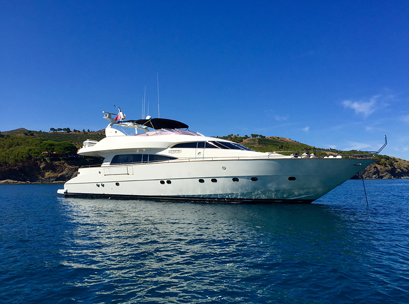 Premium Superyacht in the sea.